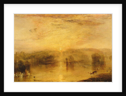 The Lake, Petworth: Sunset, a Stag Drinking, c.1829 by Joseph Mallord William Turner