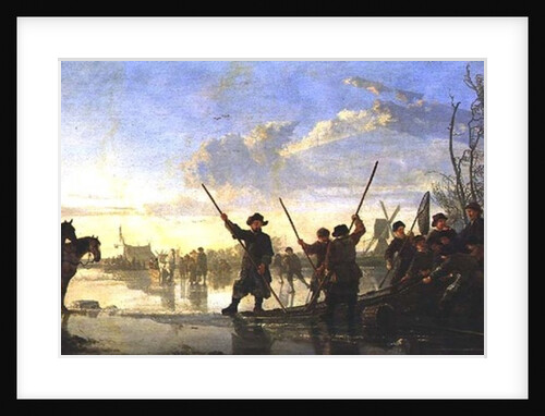 Skating scene with the Maas at Dordrecht, c.1655-60 by Aelbert Cuyp