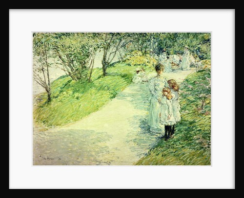 Promenaders in the garden, 1898 by Childe Frederick Hassam