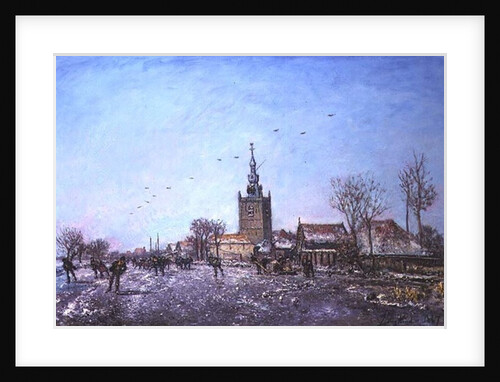 The Skaters at Overschie, 1867 by Johan-Barthold Jongkind