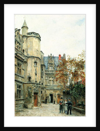 The Courtyard of the Museum of Cluny, c.1878-80 by Stanislas Victor Edouard Lepine