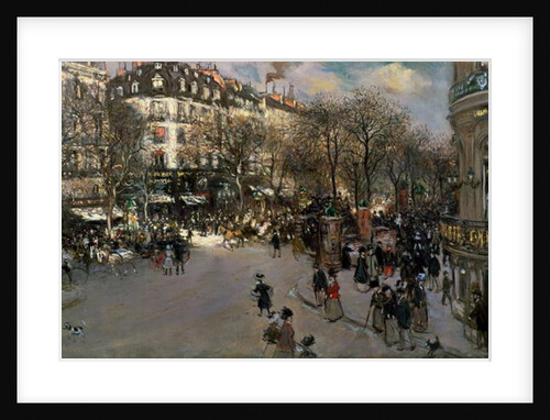 The Boulevard des Italiens, c.1900 by Jean Francois Raffaelli