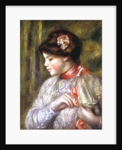 Young woman adjusting her blouse, 1900 by Pierre Auguste Renoir
