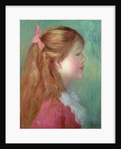 Young girl with Long hair in profile, 1890 by Pierre Auguste Renoir