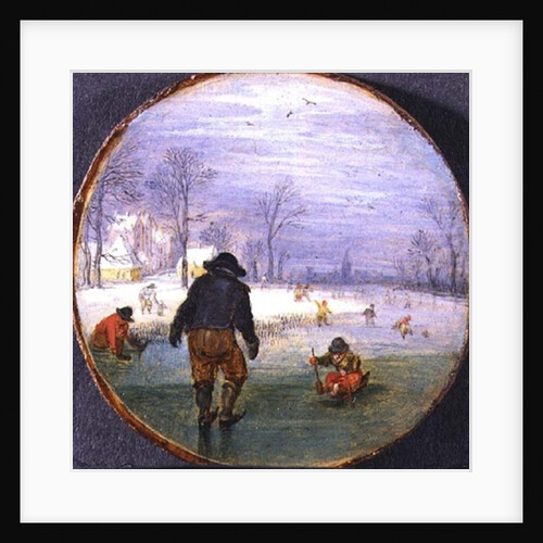 Skaters in a landscape by Adriaen Pietersz. van de Venne