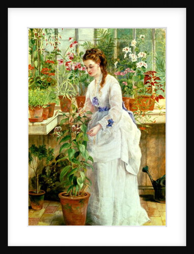 Young Lady in a Conservatory by Jane Maria Bowkett