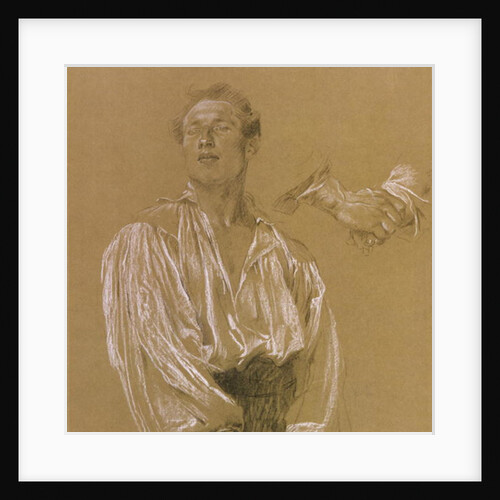 Portrait study of a man in a white shirt by Jan Preisler