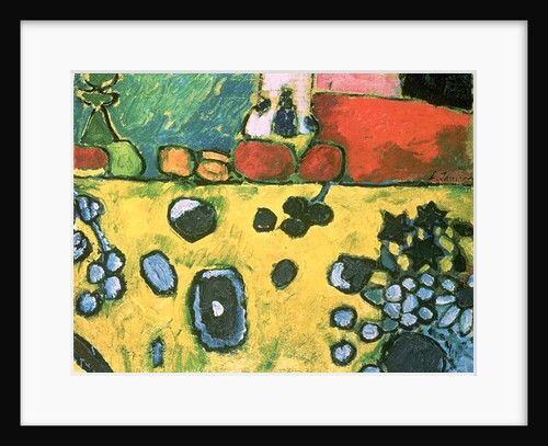 Still life with a colourful tablecloth, 1909 by Alexej von Jawlensky