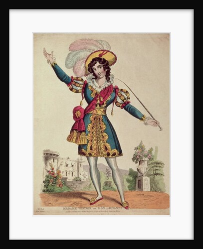 Madame Vestris in the role of Don Giovanni from Mozart's opera 'Don Giovanni' by English School