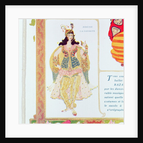 Zobeide, the favourite concubine and leader of the harem of Shariar by Leon Bakst