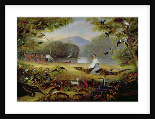 Charles Waterton capturing a cayman, 1825-26 by Captain Edward Jones