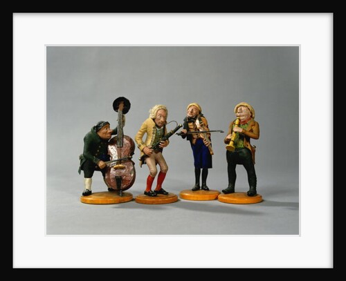 Caricature figurines of musicians by German School