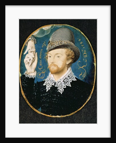 Man clasping hand from a cloud, possibly William Shakespeare, 1588 by Nicholas Hilliard