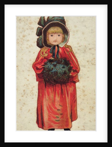 Girl with a muff, book illustration, late 19th or early 20th century by Anonymous Anonymous