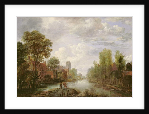 Landscape with a canal by Aert van der Neer