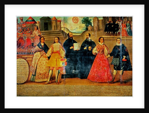 Double wedding between two Inca women and two Spaniards in 1558, c.1750 by Spanish School