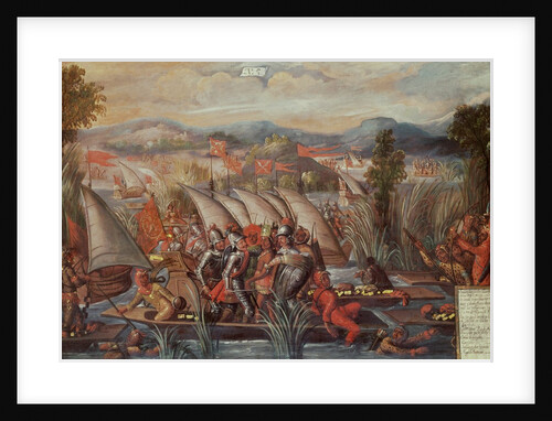 The Capture of Guatemoc, the last Aztec Emperor of Mexico by Spanish School