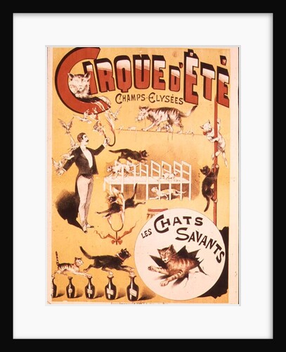 Poster advertising the Cirque d'Ete in the Champs Elysees, late 19th century by French School