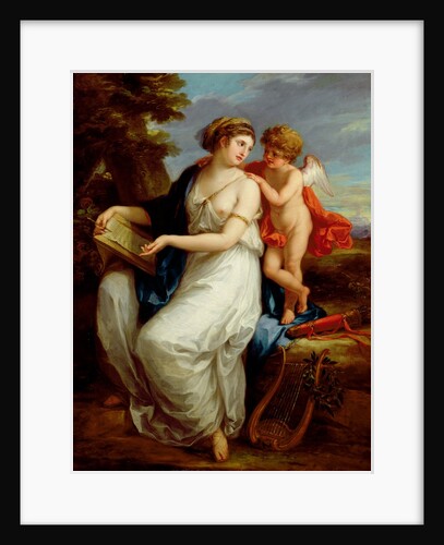 Sappho inspired by Love by Angelica Kauffman