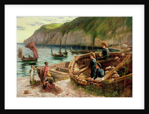 On the Beach, 1880 by Catherine Heuffer