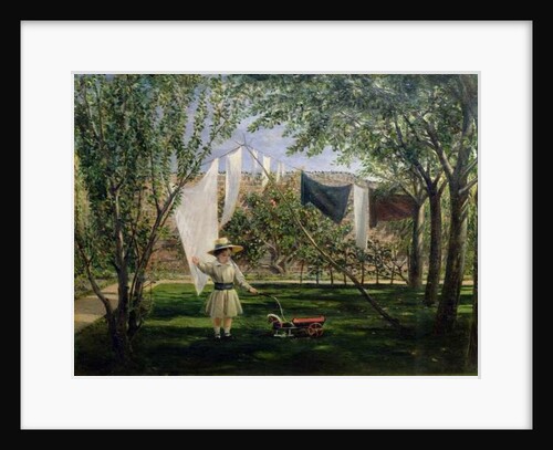 A Garden Scene, with a boy, the artist's son George Dunlop Leslie, 1840 by Charles Robert Leslie