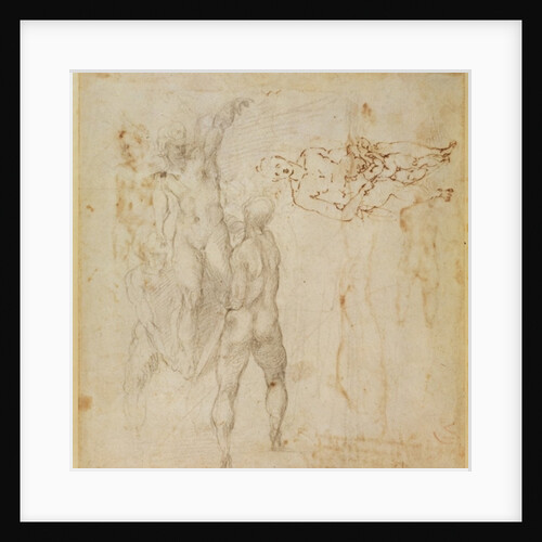 Male group and seated figure with child by Michelangelo Buonarroti