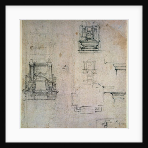 Designs for tombs by Michelangelo Buonarroti