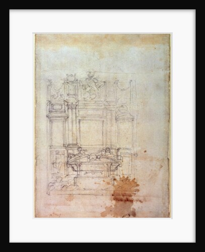 Inv. L859 6-25-823. R. Design for a tomb by Michelangelo Buonarroti