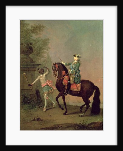Portrait of Empress Elizabeth Petrovna on Horseback with a Negro Boy, 1743 by Georg Christoph Grooth