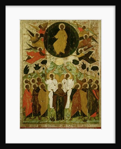 The Ascension of Our Lord, Russian icon from the Malo-Kirillov Monastery, Novgorod School, 1543 by Novgorod School