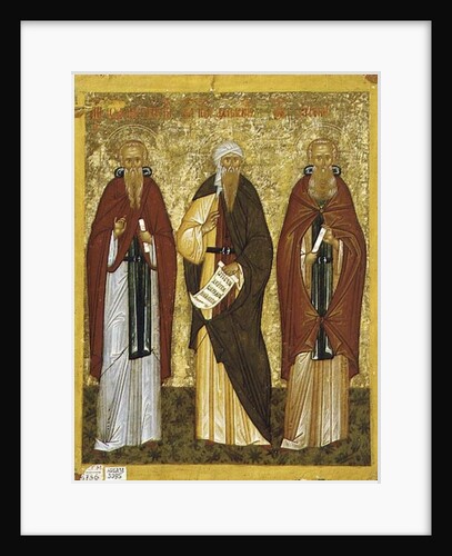 St. John Climacus St. John of Damascus and St. Arsenius, Novgorod School by School Russian