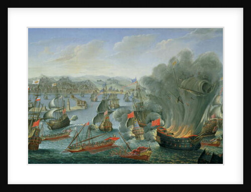 Franco-Spanish Action off the Port of Barcelona in July 1642 by Pierre Puget