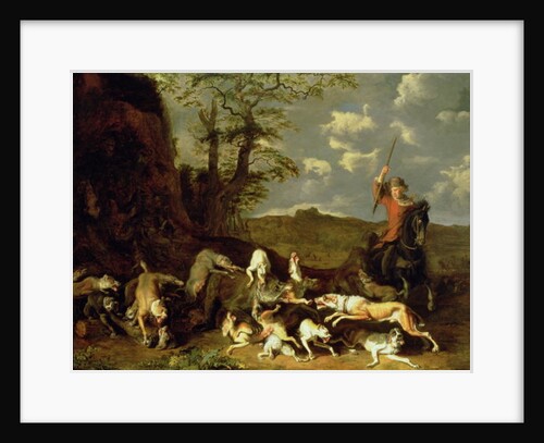 A Bear Hunt, 1655 by Abraham Danielsz. Hondius