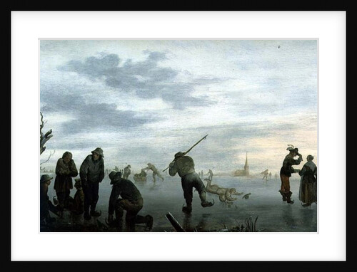 Winter Landscape with Skaters by Dutch School
