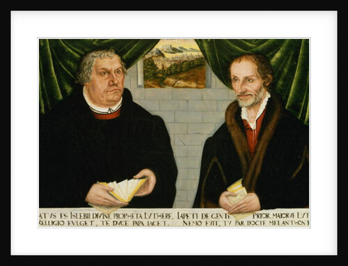 Double Portrait of Martin Luther and Philip Melanchthon by Lucas the Younger Cranach