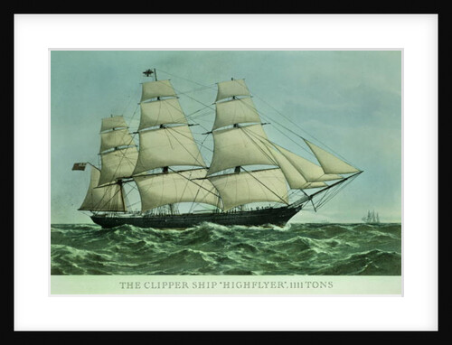 The Clipper ship 'Highflyer', 1111 tons by Anonymous