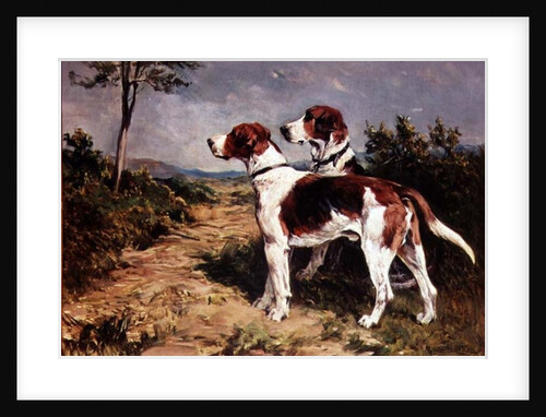 Two Hounds in a Landscape by John Emms