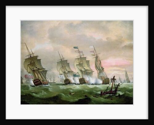 Admiral Sir Edward Hawke defeating Admiral M. de Conflans in the Bay of Biscay by Thomas Luny