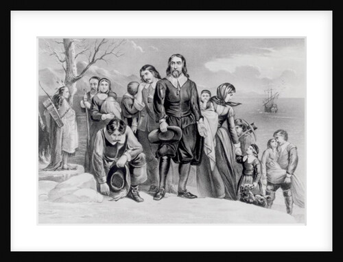 The Landing of the Pilgrims at Plymouth, Mass. Dec. 22nd, 1620, pub. 1876 by N. and Ives J.M. Currier