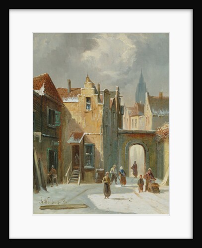 Winter Street Scene by Anthonie Waldorp