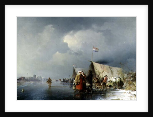 Dutch Encampment on the Ice, 1849 by Carl Hilgers