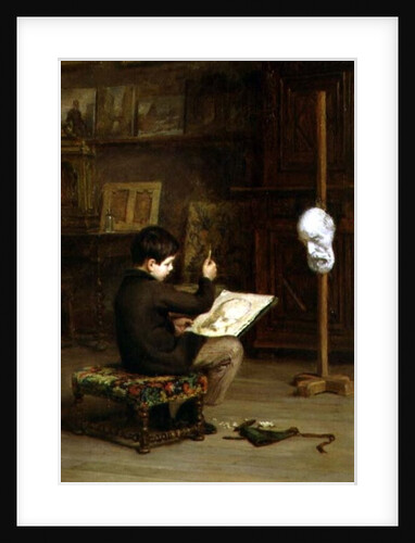 Young Boy Drawing from a Cast Head, 1879 by Pierre Edouard Frere