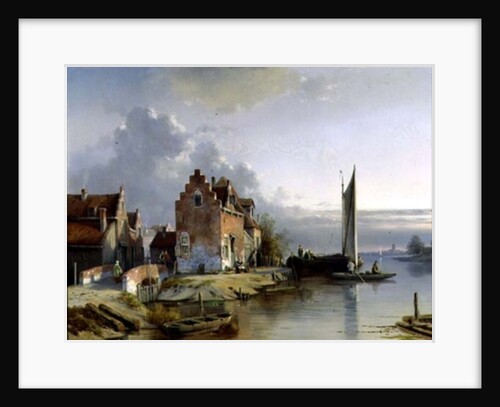 Belgian Riverside, 1858 by Jacques Carabain