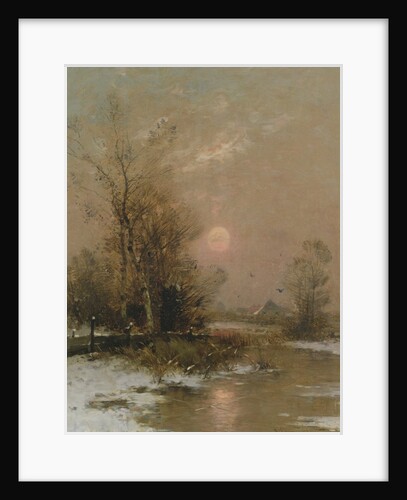 Winter Sunset by Johann II Jungblut
