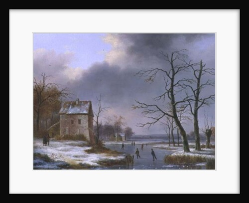 Skating on a Frozen River by Jean Baptiste Coene
