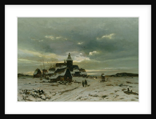 A Village in the Snow by Friedrich Nicolai Joseph Heydendahl