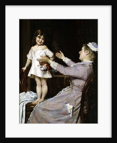 Little Girl with a Doll and Her Nurse, 1896 by Christian Pram Henningsen
