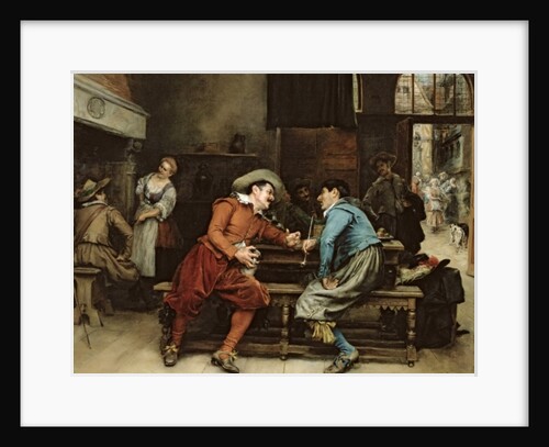 Two Men Talking in a Tavern by Jean Charles Meissonier