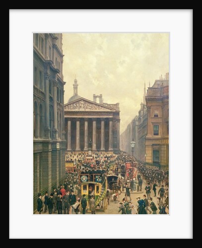 The Rush Hour by the Royal Exchange from Queen Victoria Street, 1904 by Alexander Friedrich Werner