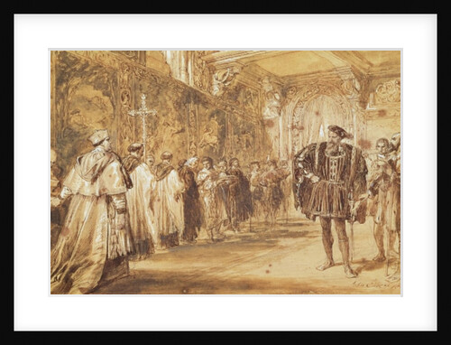 Henry VIII and Cardinal Thomas Wolsey, 1861 by John Gilbert